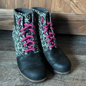 Sorel Joan Of Arctic Wedge III Lexie Boots Black Sea Salt